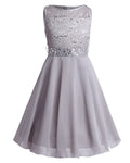 Elegant Children Girls Flower Princess Tulle Lace Dress Infant Kids Party Bridesmaid Ball Gown Tutu Dresses Children Clothes