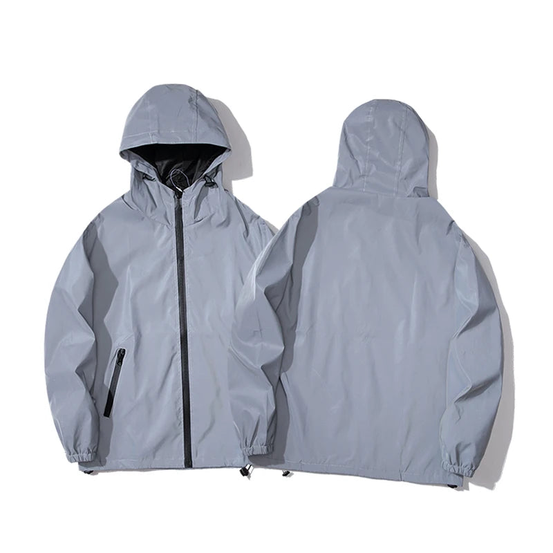 Night Reflective Windbreaker Hooded Jacket