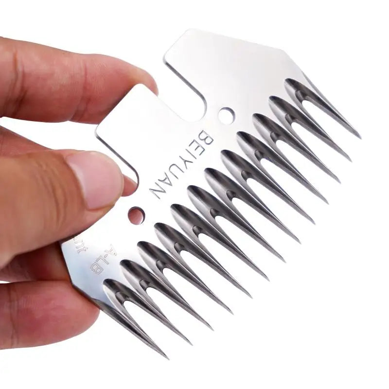 Stainless Steel Wool Scissors Sheep/goats Shears Convex Comb Cutter Shearing Clipper 4/9/13 Tooth Straight/curved Wool Blade