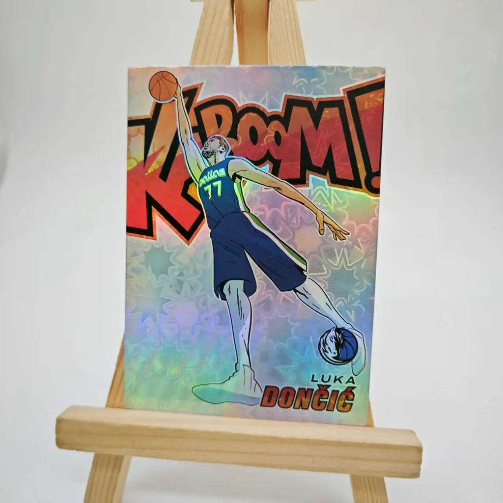 SPORTS DIY homemade Basketball trading cards James Curry Doncic Wembanyama Durant downtown kaboom laser Color explosion gifts