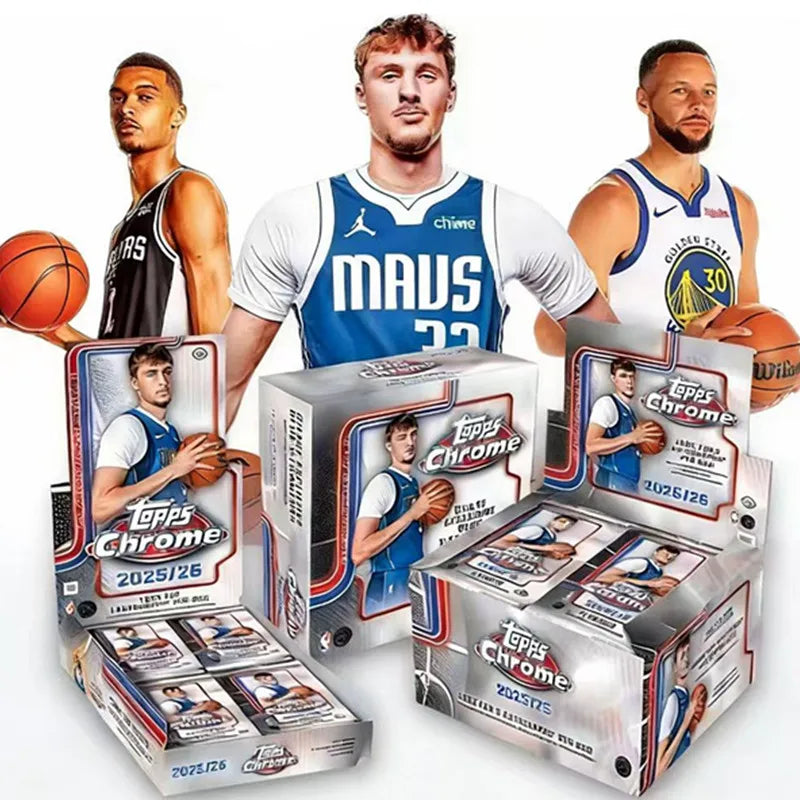 New Genuine Topps 2025-26 Chrome Basketball NBA Fans' High-value Collection Cards Basketball Series Star Card Collector Gift