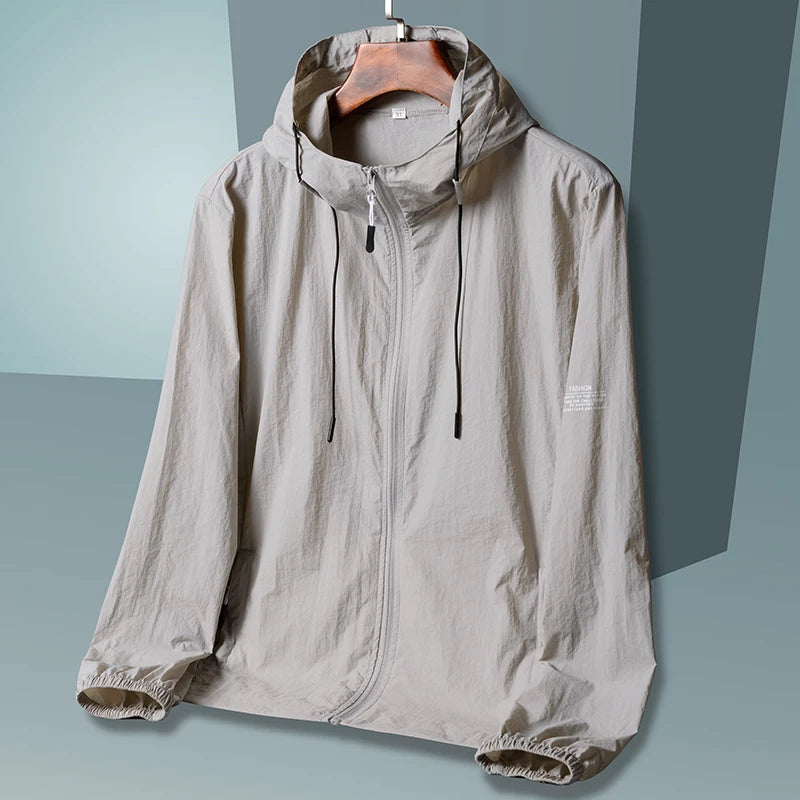 Hooded Jacket Men, Sun Protection Clothing, Quick Dry Skin Windbreaker