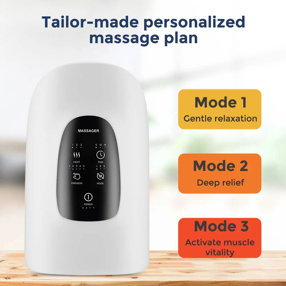 Electric Hand Massager Air Bag Air Compression Massage Intelligent Kneading Constant Temperature Heating Palm Massage Machine