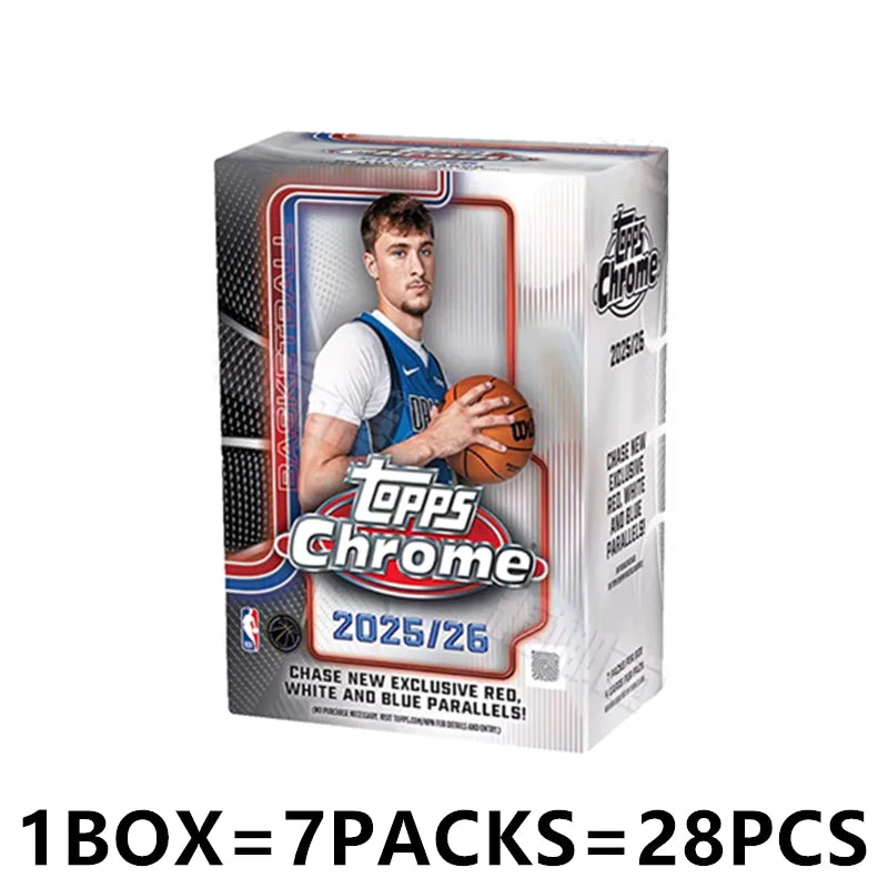 New Genuine Topps 2025-26 Chrome Basketball NBA Fans' High-value Collection Cards Basketball Series Star Card Collector Gift