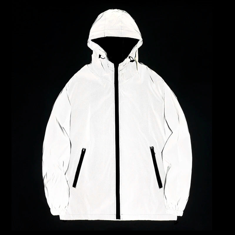 Night Reflective Windbreaker Hooded Jacket