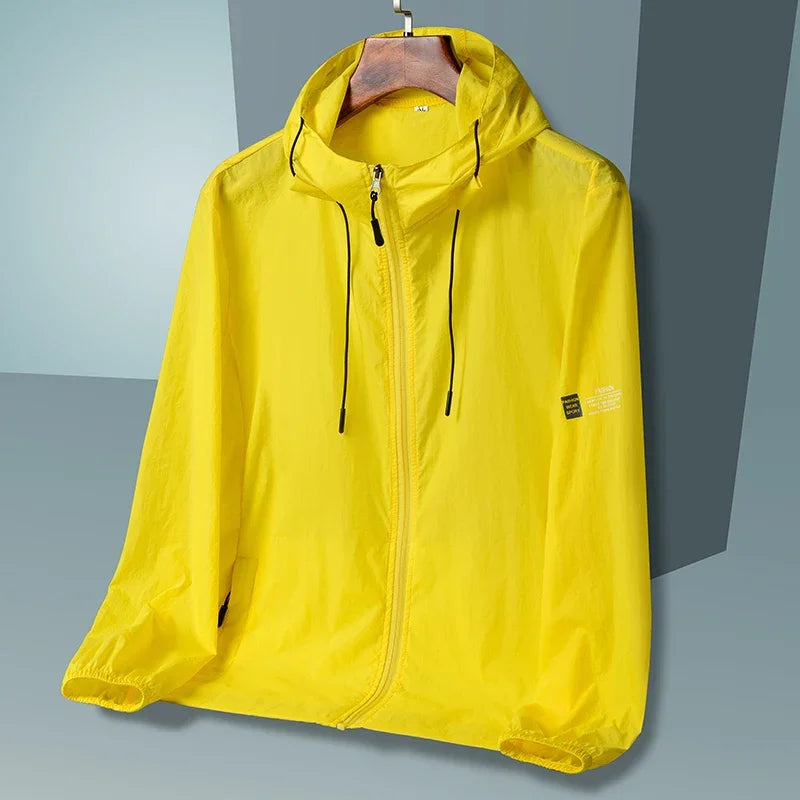 Hooded Jacket Men, Sun Protection Clothing, Quick Dry Skin Windbreaker