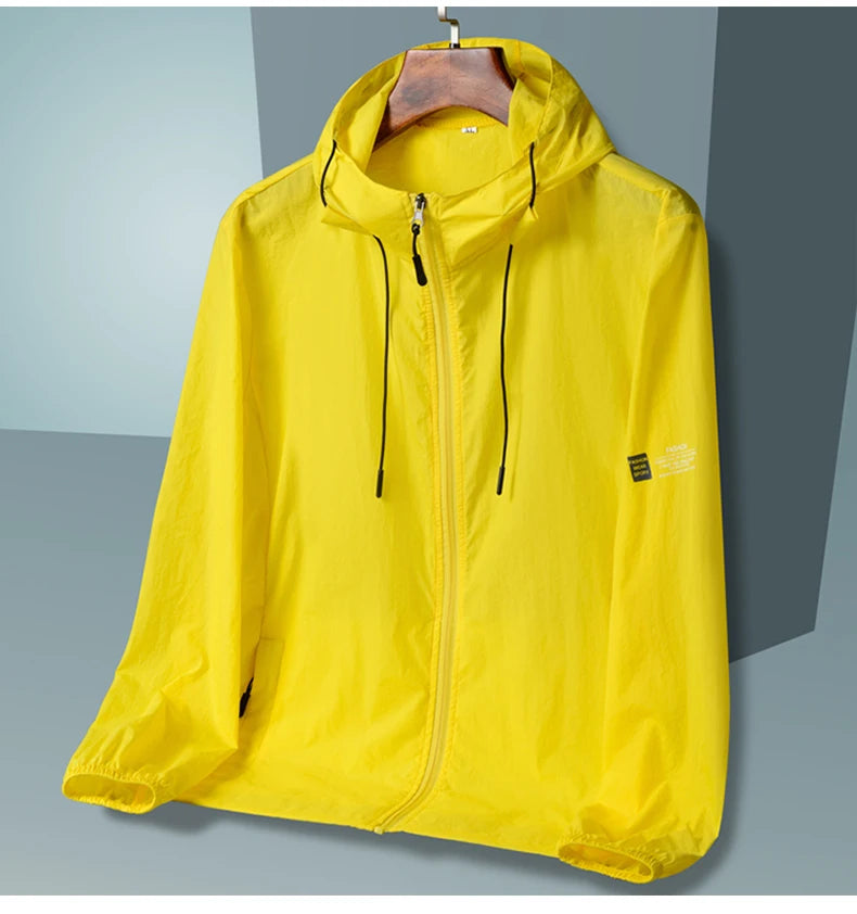 Hooded Jacket Men, Sun Protection Clothing, Quick Dry Skin Windbreaker