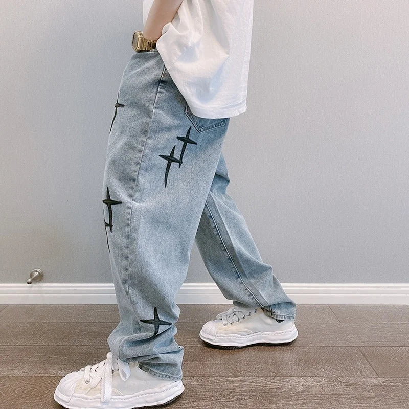 Baggy Streetwear Jeans Korean Fashion Casual Loose Denim Cargo Pants
