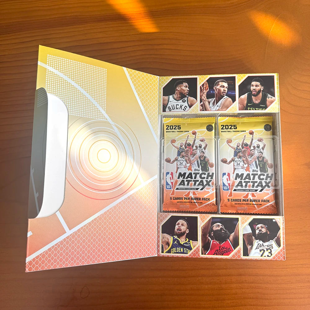 KAYOU 2025 NBA Basketball Trading Card Game - Match Attax Topps Super Pack with 90 Cards Exciting Inserts And Gold Foil