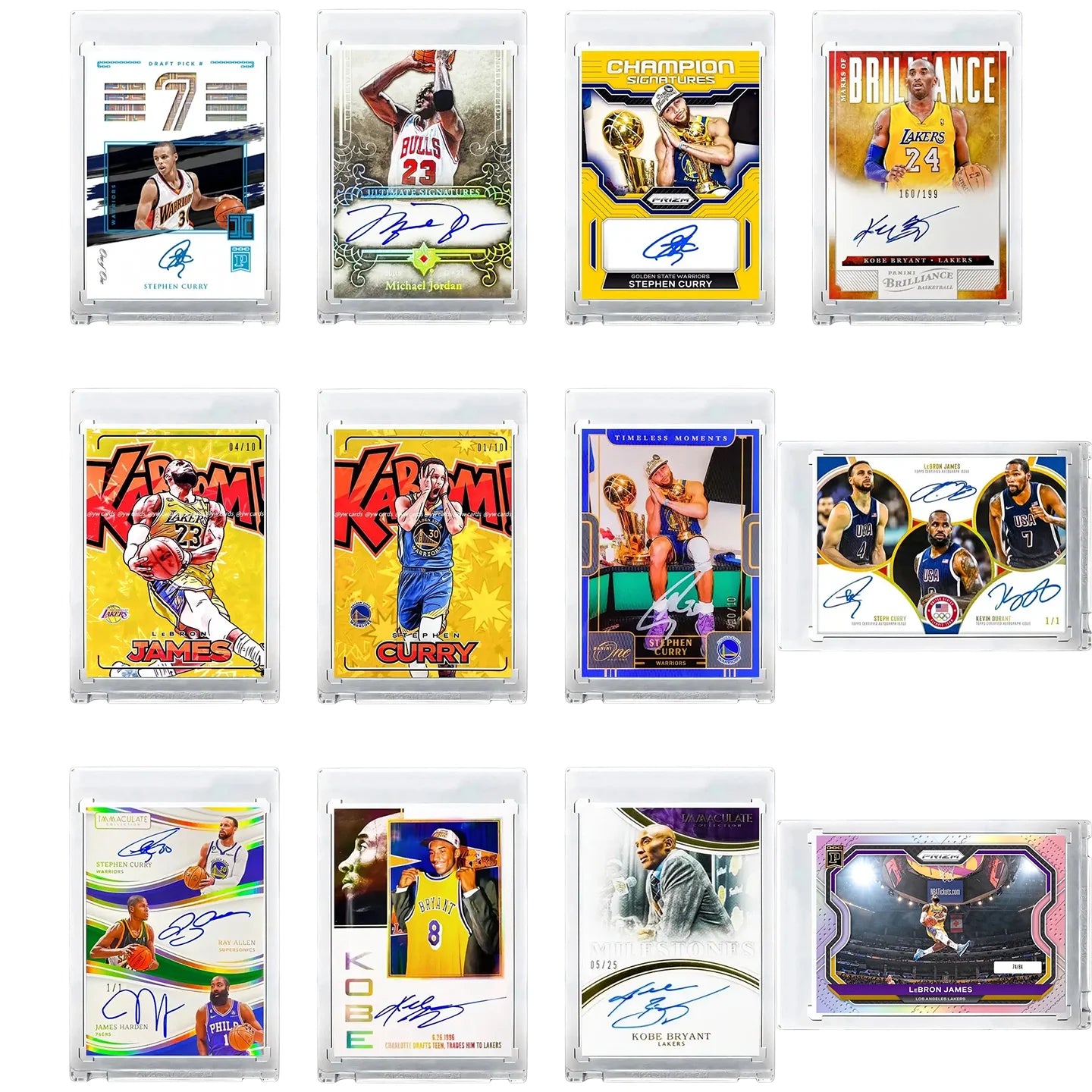 Basketball DIY Jordan Curry Kobe James KD Auto Basketball Trading Cards Hot Sale Basketball Exclusive Hobby Collection Cards