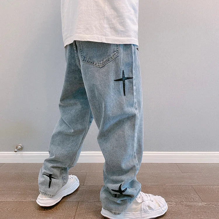 Baggy Streetwear Jeans Korean Fashion Casual Loose Denim Cargo Pants