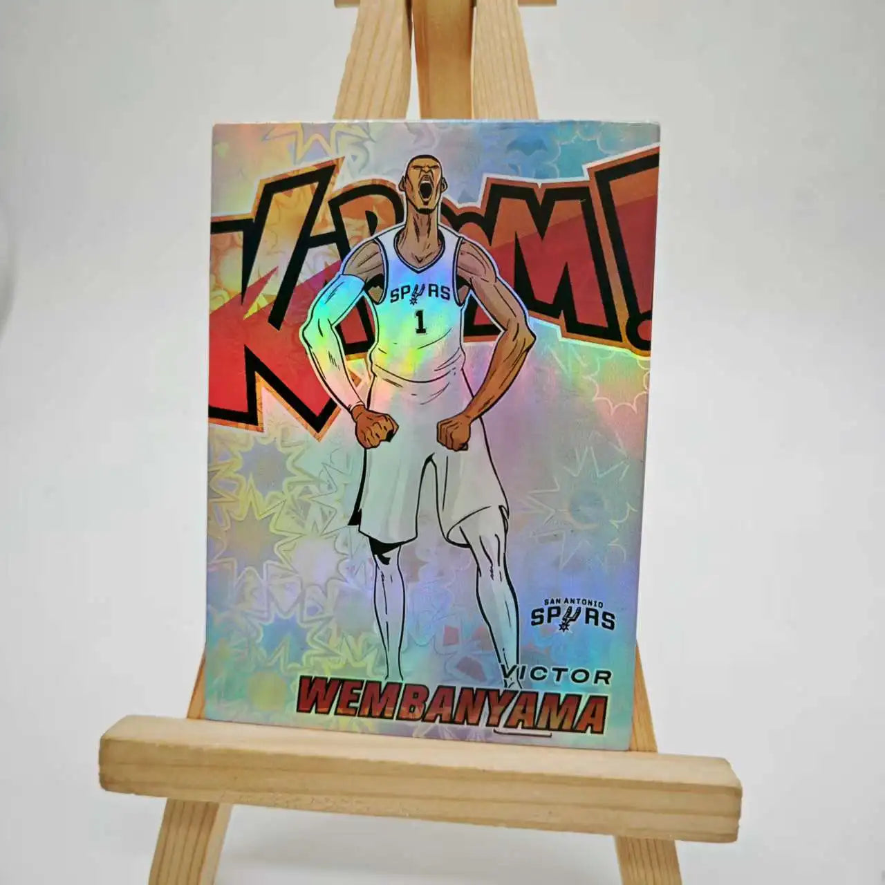 SPORTS DIY homemade Basketball trading cards James Curry Doncic Wembanyama Durant downtown kaboom laser Color explosion gifts