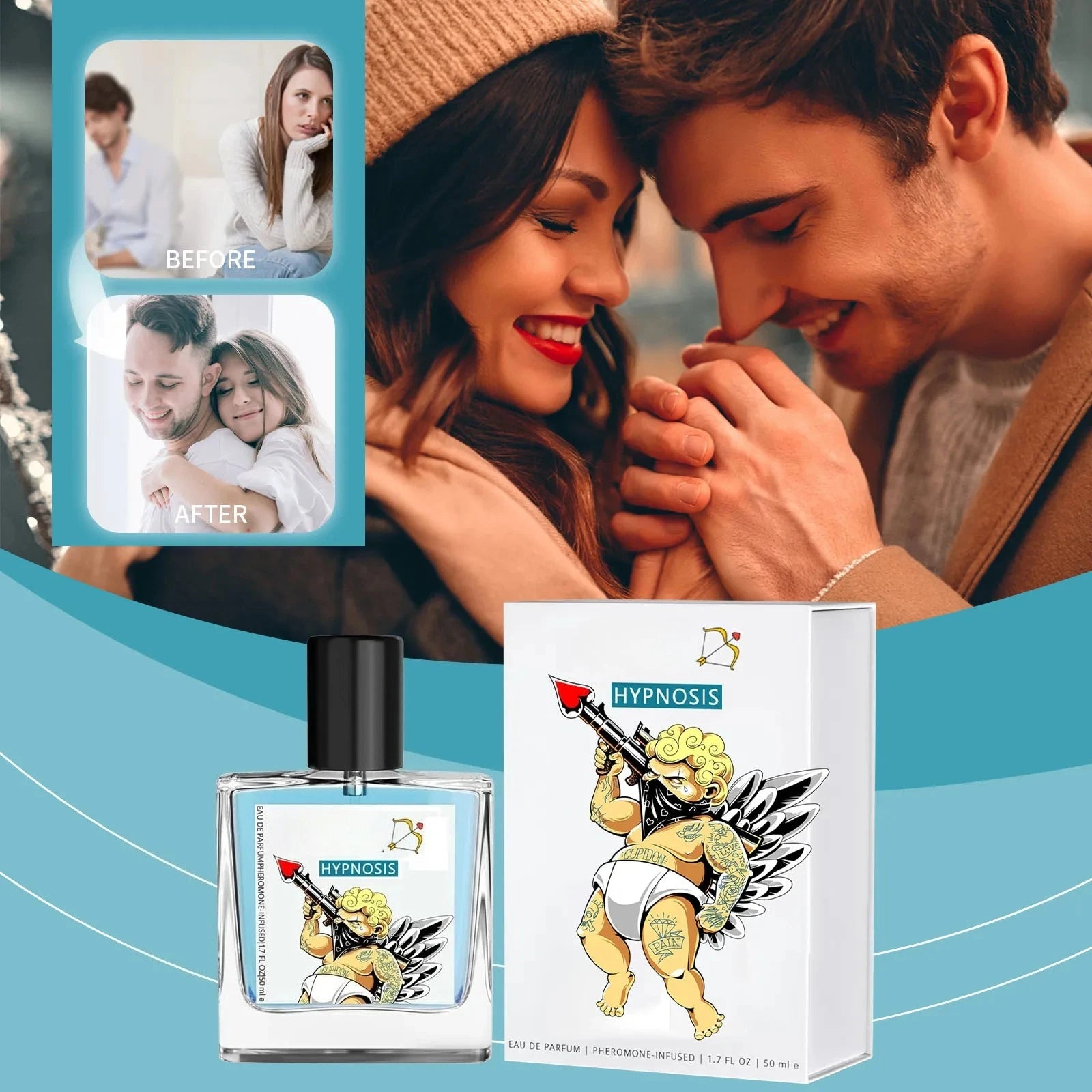 50ML Hypnosis Perfume Long Lasting Pheromone Fragrance Perfume Cologne for Men and Women Light Cologne Fragrance