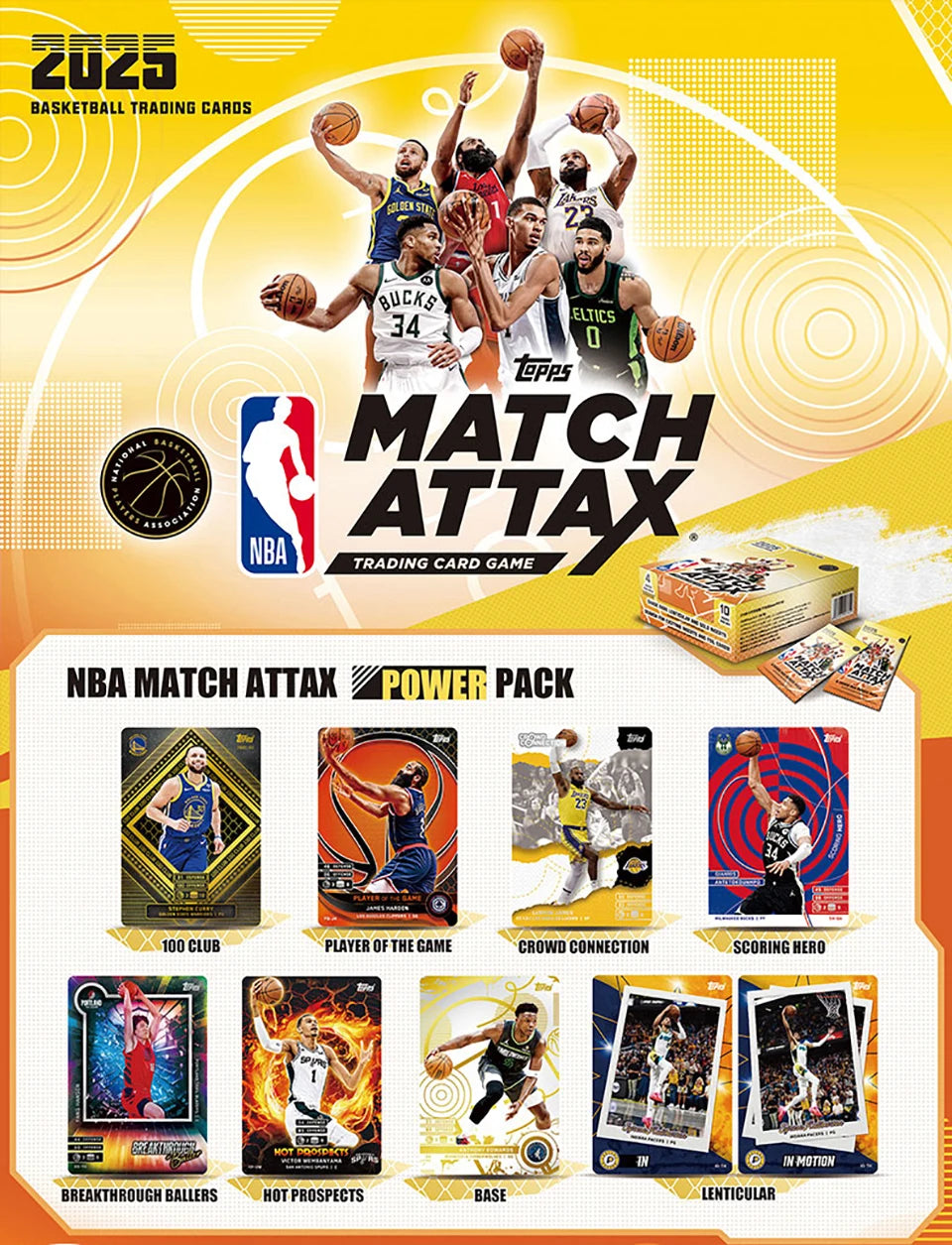 Original KAYOU NBA Collection Cards MATCH ATTAX Energy Pack Professional Basketball Star Battle Cards Booster Box Birthday Gifts