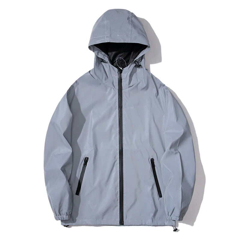 Night Reflective Windbreaker Hooded Jacket
