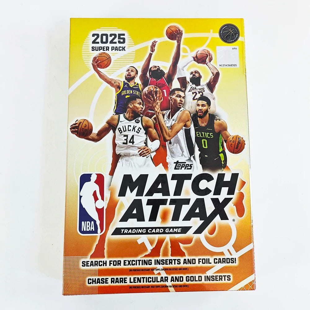 KAYOU 2025 NBA Basketball Trading Card Game - Match Attax Topps Super Pack with 90 Cards Exciting Inserts And Gold Foil