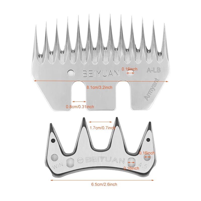 Stainless Steel Wool Scissors Sheep/goats Shears Convex Comb Cutter Shearing Clipper 4/9/13 Tooth Straight/curved Wool Blade