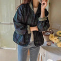 Double Sided Versatile Short Jacket For Women 2025 Spring And Autumn New Korean Casual Plaid Jacket Workwear Top