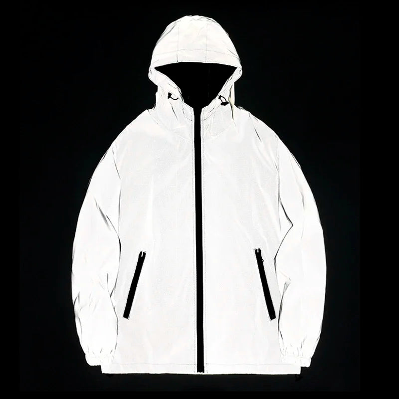 Night Reflective Windbreaker Hooded Jacket