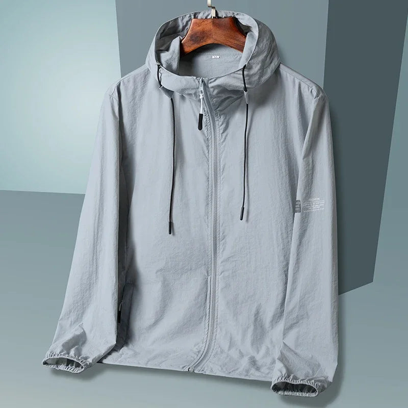 Hooded Jacket Men, Sun Protection Clothing, Quick Dry Skin Windbreaker