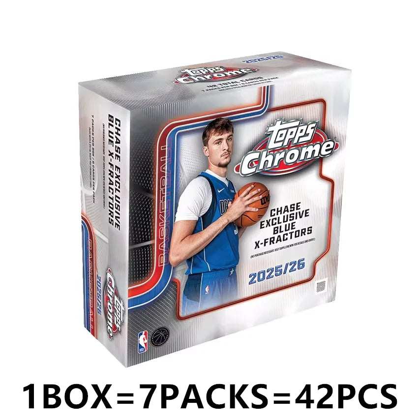 New Genuine Topps 2025-26 Chrome Basketball NBA Fans' High-value Collection Cards Basketball Series Star Card Collector Gift