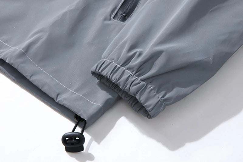 Night Reflective Windbreaker Hooded Jacket