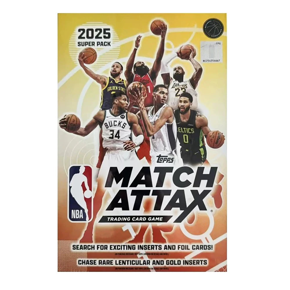 KAYOU 2025 NBA Basketball Trading Card Game - Match Attax Topps Super Pack with 90 Cards Exciting Inserts And Gold Foil