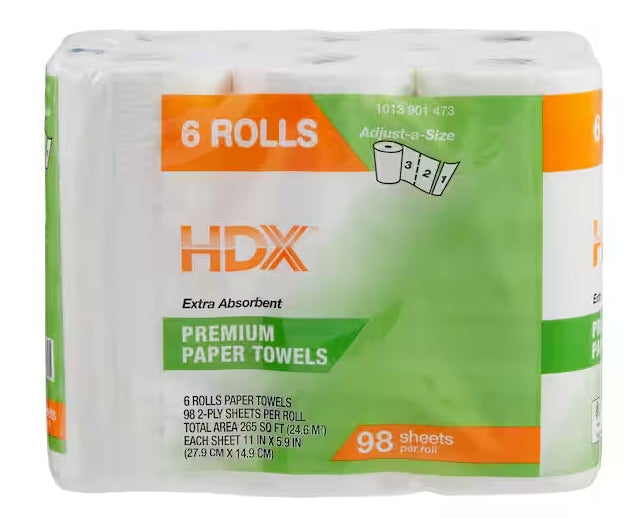 Premium Adjust-A-Size, White Paper Towels