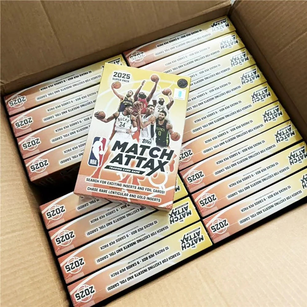KAYOU 2025 NBA Basketball Trading Card Game - Match Attax Topps Super Pack with 90 Cards Exciting Inserts And Gold Foil
