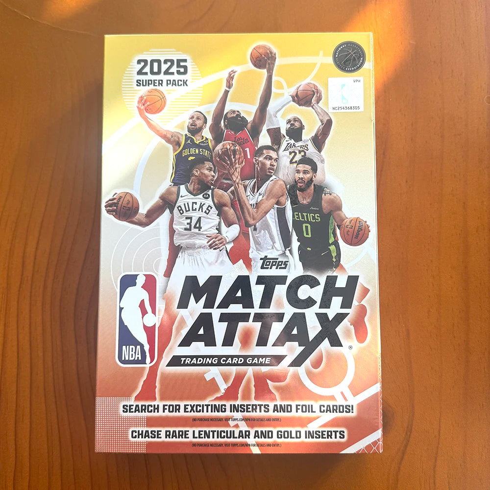 KAYOU 2025 NBA Basketball Trading Card Game - Match Attax Topps Super Pack with 90 Cards Exciting Inserts And Gold Foil