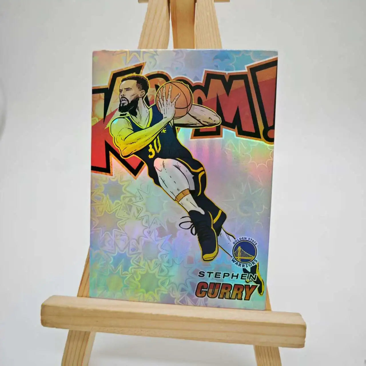 SPORTS DIY homemade Basketball trading cards James Curry Doncic Wembanyama Durant downtown kaboom laser Color explosion gifts