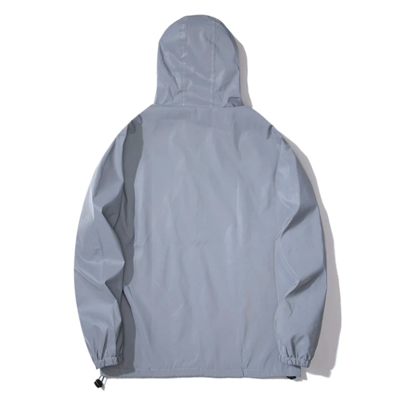 Night Reflective Windbreaker Hooded Jacket