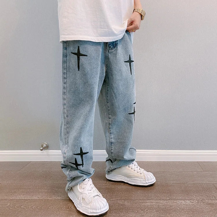 Baggy Streetwear Jeans Korean Fashion Casual Loose Denim Cargo Pants